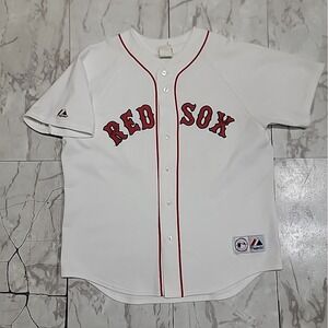 Vintage Majestic Bostan Red Socks On Field Baseball Jersey Men's XL Made In USA